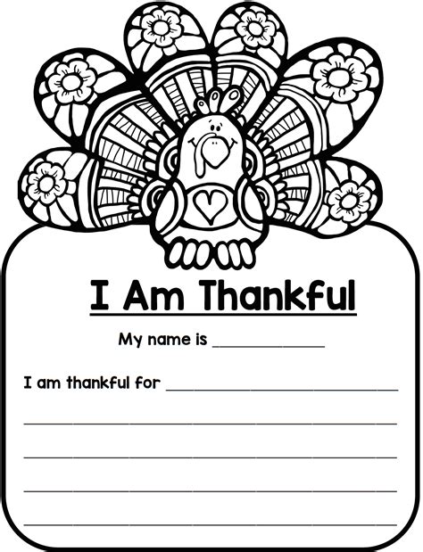 I Am Thankful For Printables